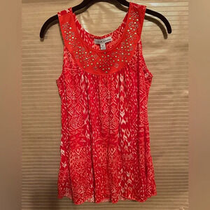 FRENCH LAUNDRY~BLOUSE~W/ SILVER DETAIL~M